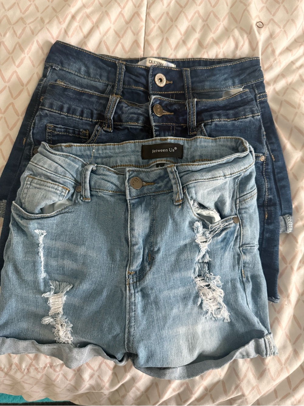 Bundle Of Three Denim Shorts Size 3